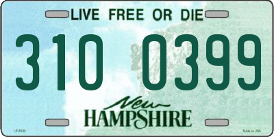 NH license plate 3100399