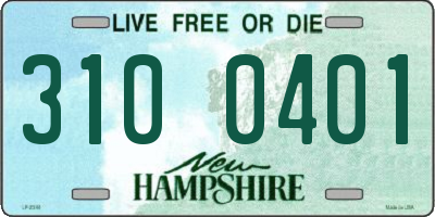 NH license plate 3100401