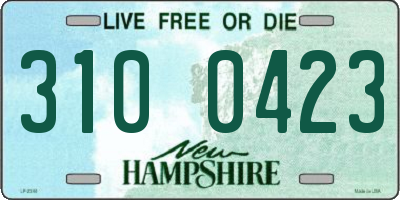 NH license plate 3100423