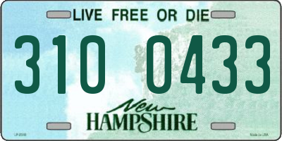 NH license plate 3100433