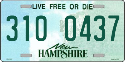 NH license plate 3100437