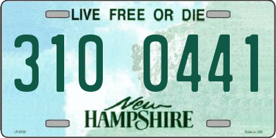 NH license plate 3100441