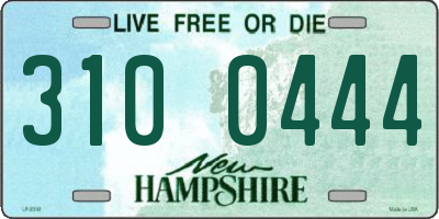 NH license plate 3100444