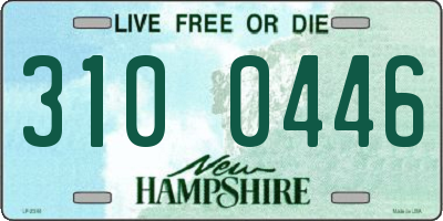 NH license plate 3100446