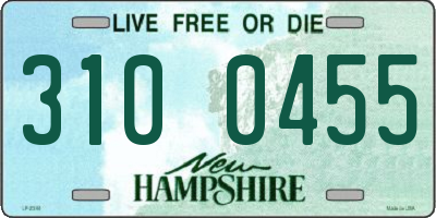 NH license plate 3100455