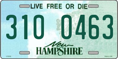 NH license plate 3100463