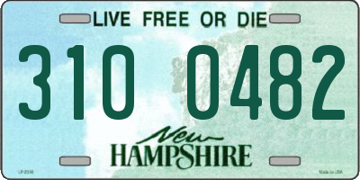 NH license plate 3100482