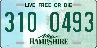 NH license plate 3100493