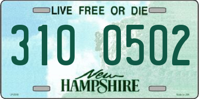 NH license plate 3100502
