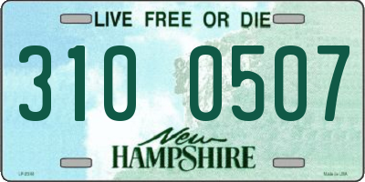 NH license plate 3100507