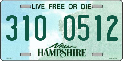 NH license plate 3100512