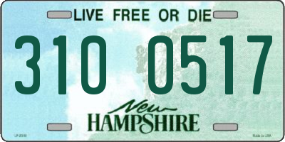 NH license plate 3100517