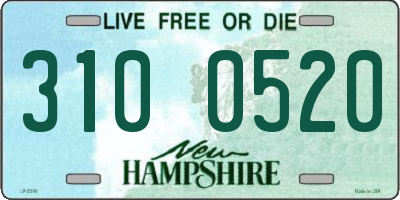 NH license plate 3100520