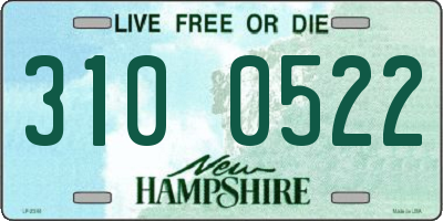NH license plate 3100522