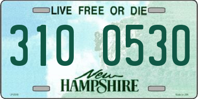 NH license plate 3100530