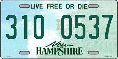 NH license plate 3100537