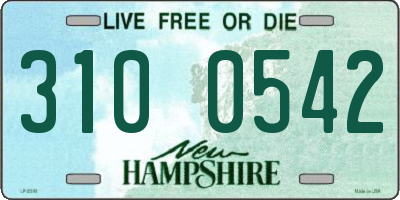 NH license plate 3100542