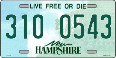 NH license plate 3100543