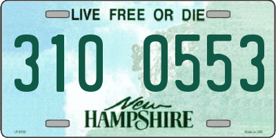 NH license plate 3100553