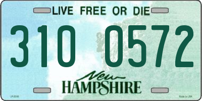 NH license plate 3100572