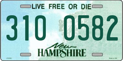 NH license plate 3100582