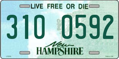 NH license plate 3100592