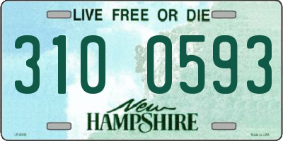 NH license plate 3100593