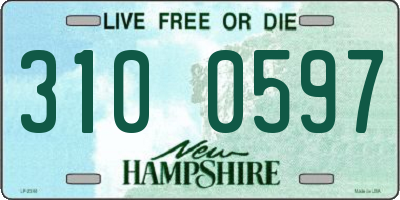 NH license plate 3100597