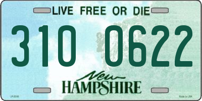 NH license plate 3100622