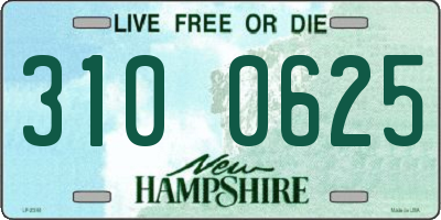 NH license plate 3100625