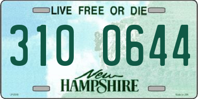 NH license plate 3100644
