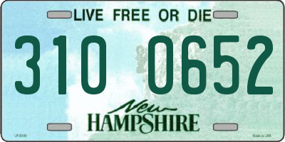 NH license plate 3100652