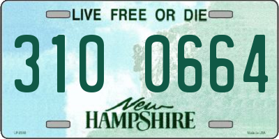 NH license plate 3100664