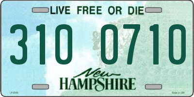 NH license plate 3100710