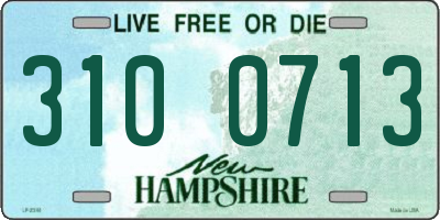 NH license plate 3100713