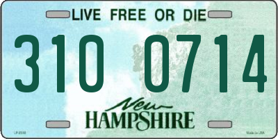 NH license plate 3100714
