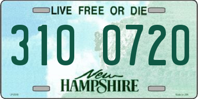 NH license plate 3100720