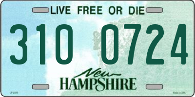NH license plate 3100724