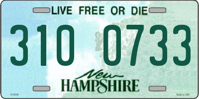 NH license plate 3100733