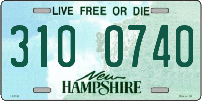 NH license plate 3100740