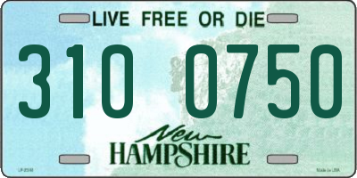 NH license plate 3100750