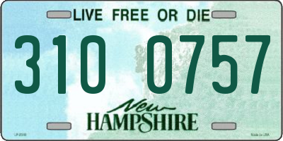NH license plate 3100757