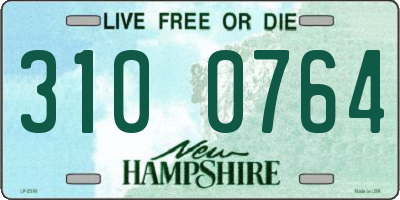 NH license plate 3100764