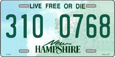 NH license plate 3100768