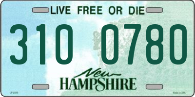 NH license plate 3100780