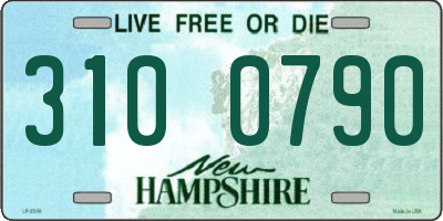 NH license plate 3100790