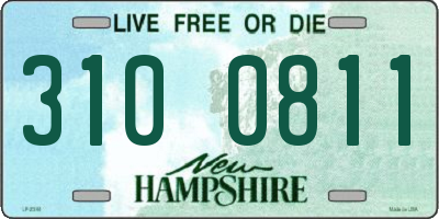 NH license plate 3100811