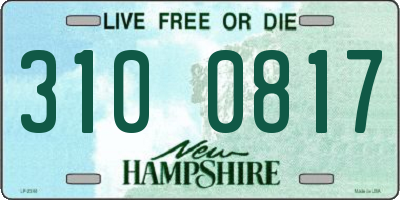 NH license plate 3100817