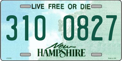 NH license plate 3100827