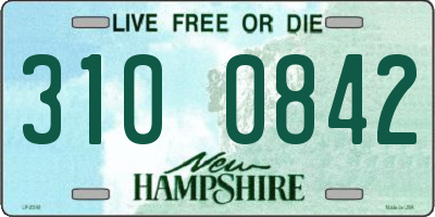 NH license plate 3100842